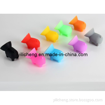 Lovely Pig Silicone Mobile Phone Holders Suction Cup Mobile Phone Base for General Models of Mobile Phone Stands